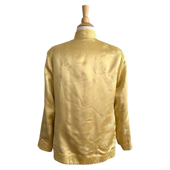SILK SQUIRREL Vintage 70s 80s Cheongsam Inspired Satin Silk Jacket Reversible L - Picture 9 of 16